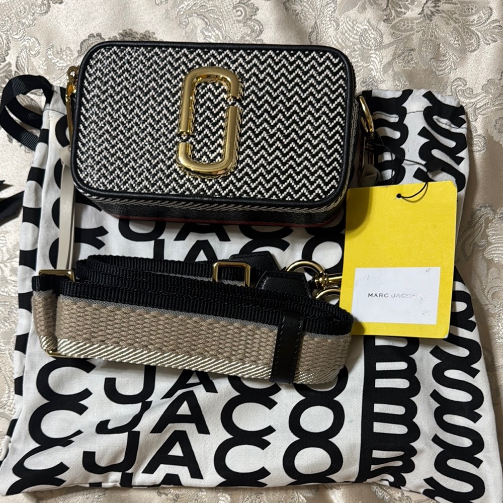 Marc Jacobs Black and White Crossbody Bag
